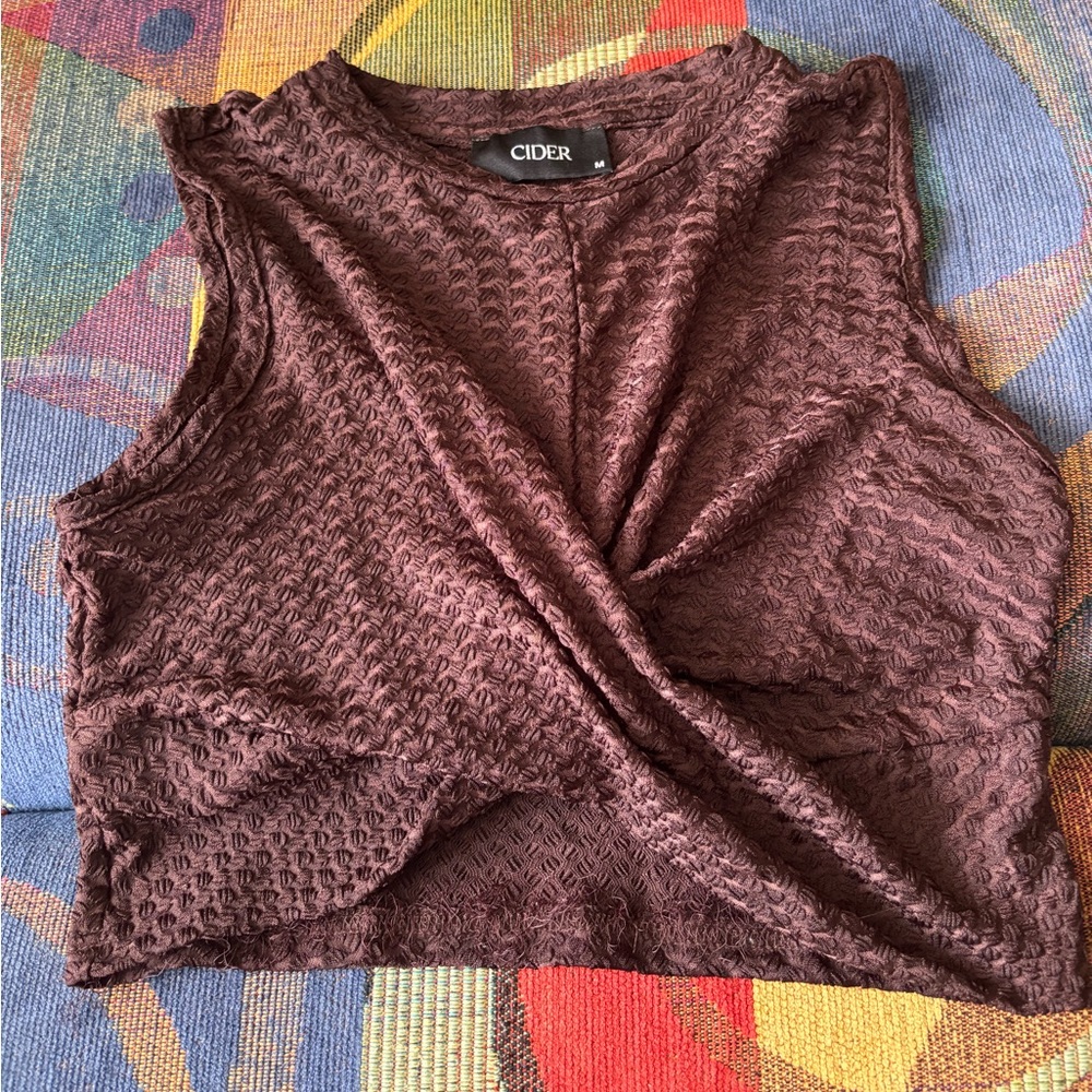 Cider Women's Sleeveless Twist-Front Crop-top | Ready for Spring & Summer